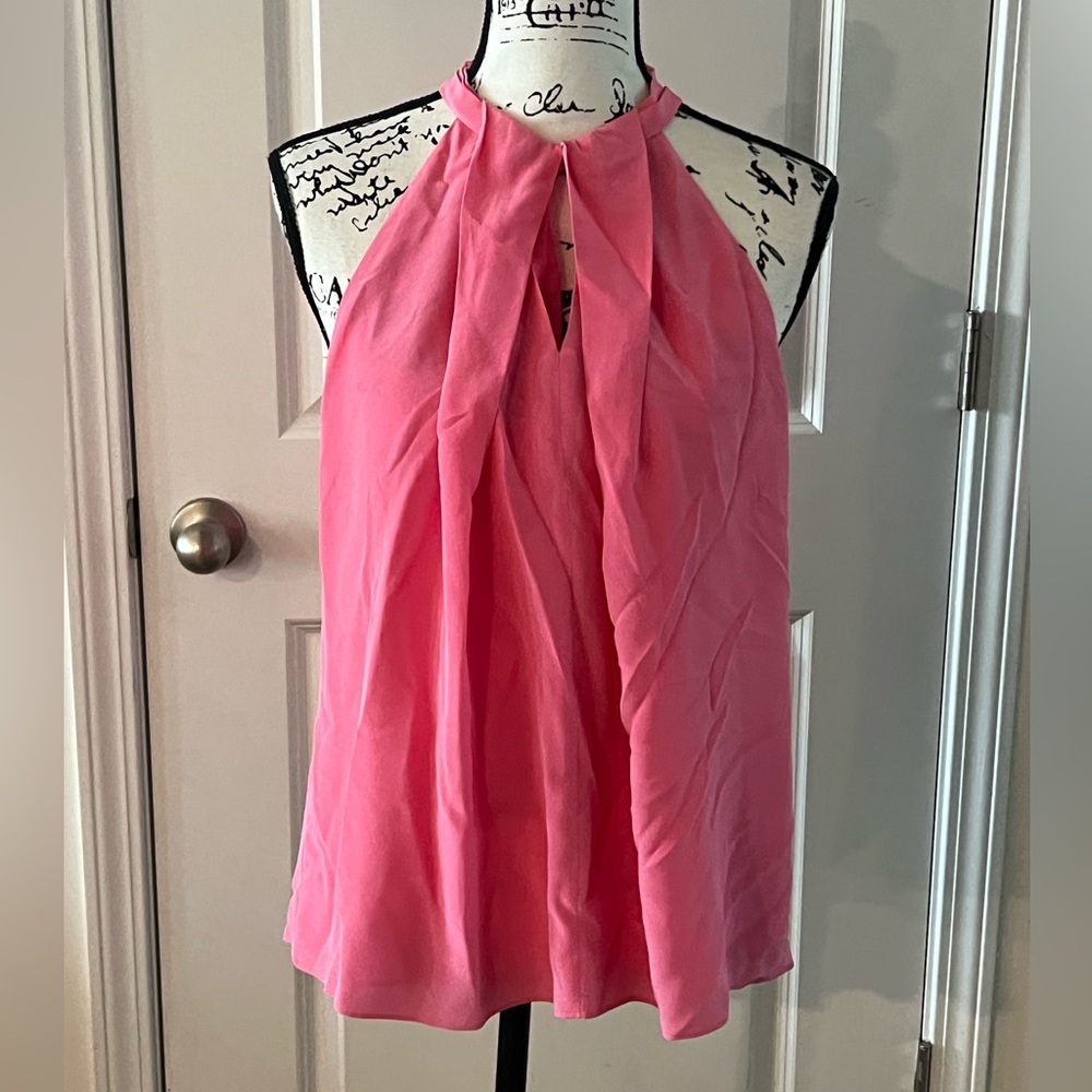 Trina Turk Pink Pleated 100% Silk